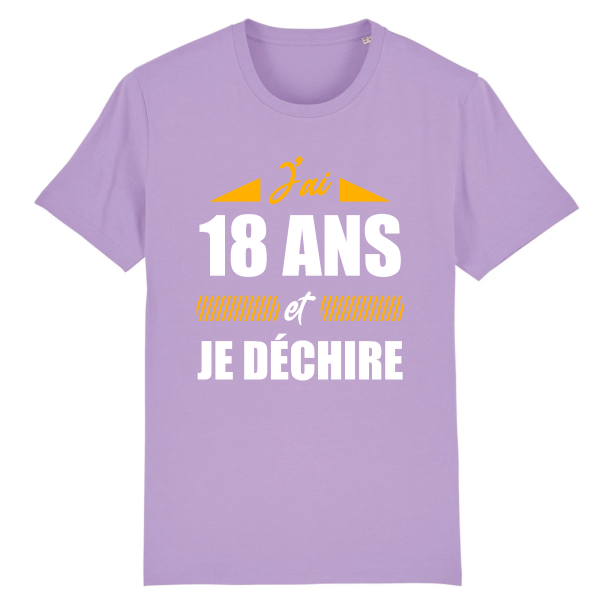 t-shirt anniversaire 18 ans  Je dechire