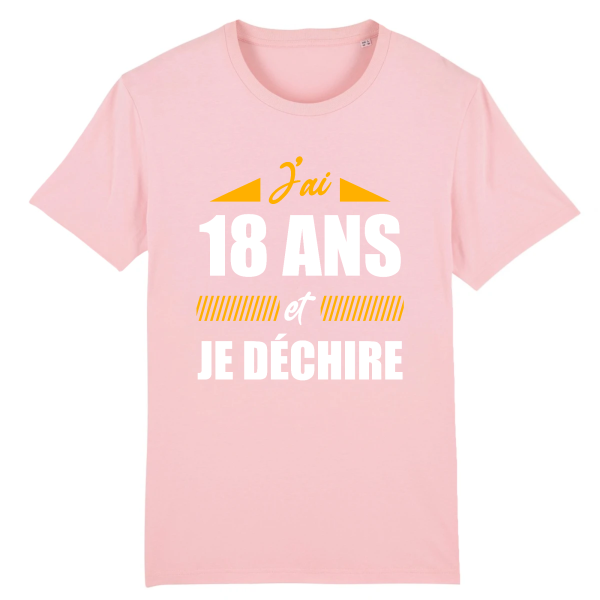 t-shirt anniversaire 18 ans  Je dechire