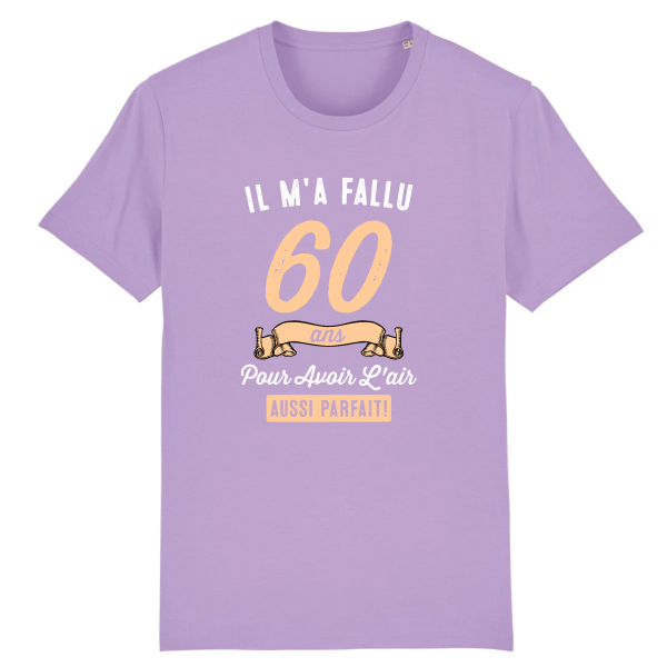 t-shirt anniversaire 60 humour, parfait