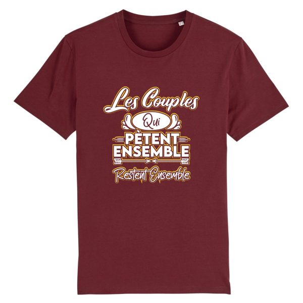 t-shirt couples qui petent restent ensemble, humour