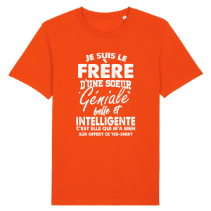 t-shirt frere d’une soeur geniale, humour t-shirt frere d’une soeur geniale, humour