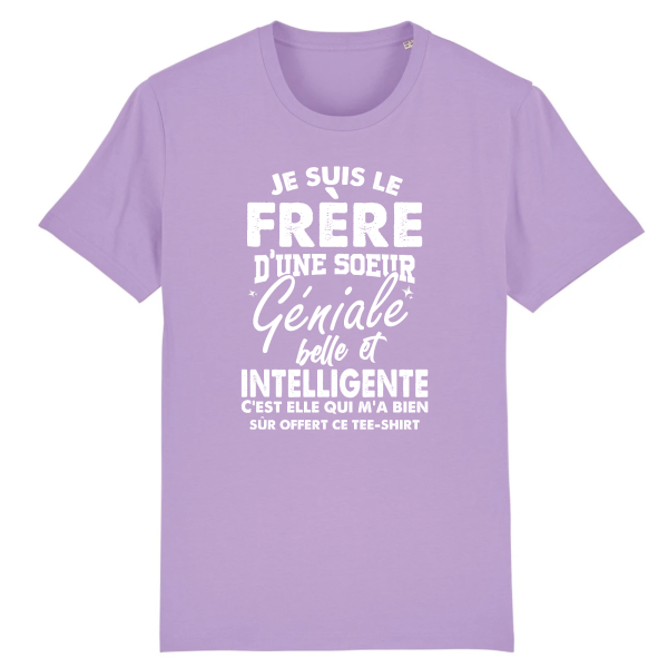 t-shirt frere d’une soeur geniale, humour