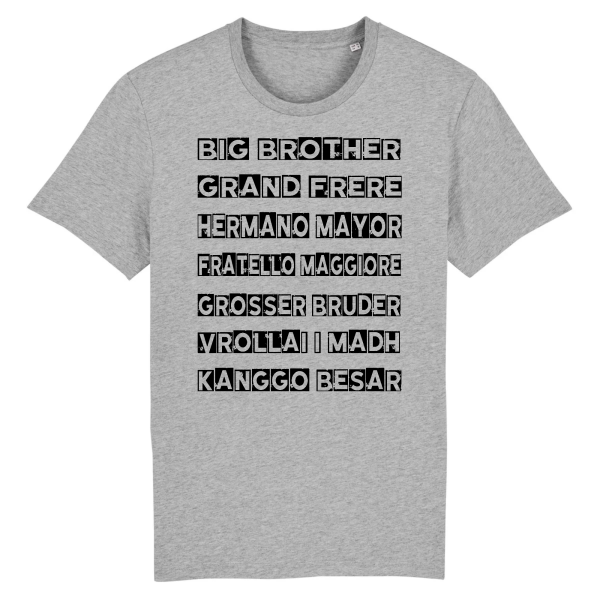 t-shirt grand-frere en toute les langues