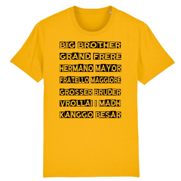 t-shirt grand-frere en toute les langues