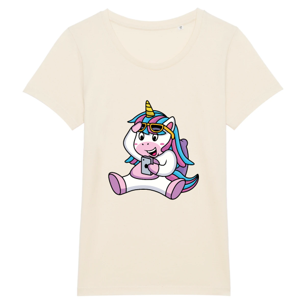 t-shirt licorne portable, smartphone