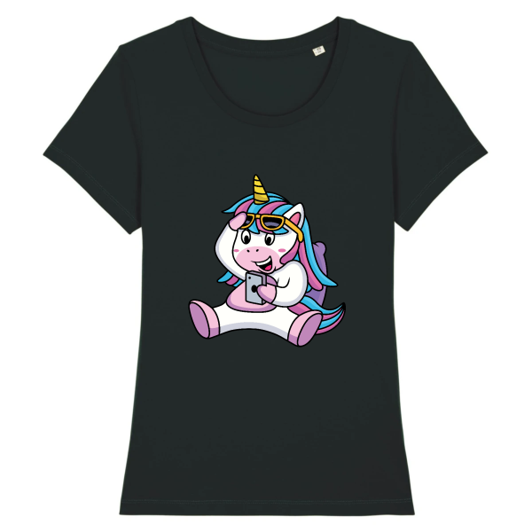 t-shirt licorne portable, smartphone