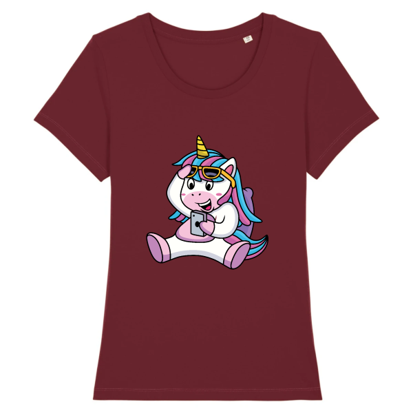 t-shirt licorne portable, smartphone