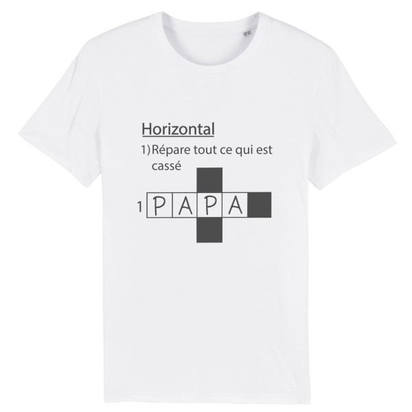 t-shirt papa bricoleur facon mot croises. Humour