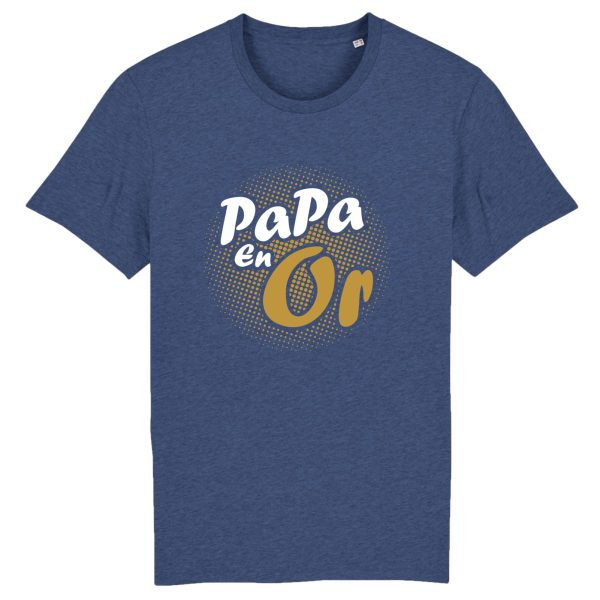 t-shirt papa en or