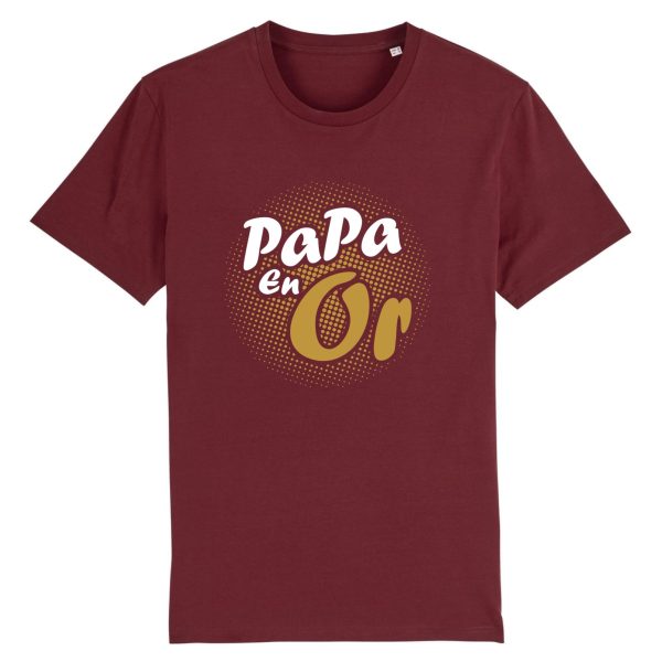 t-shirt papa en or