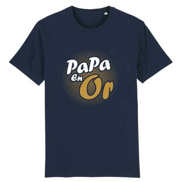 t-shirt papa en or