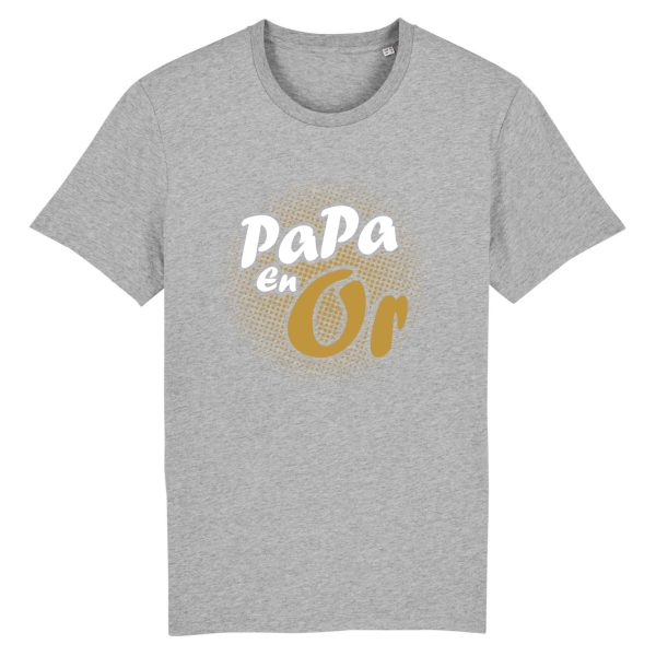 t-shirt papa en or