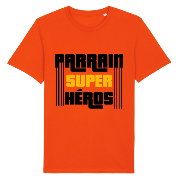 t-shirt parrain super heros