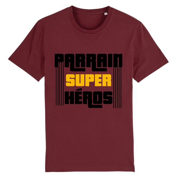 t-shirt parrain super heros