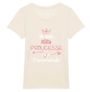 t shirt princesse et je temmerde 1