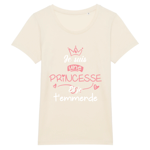 t-shirt princesse et je t’emmerde