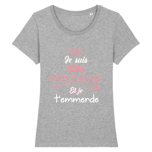 t-shirt princesse et je t’emmerde