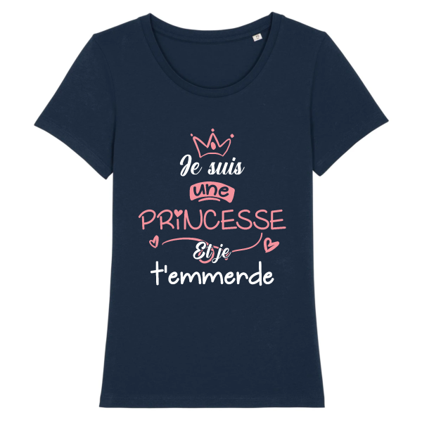 t-shirt princesse et je t’emmerde