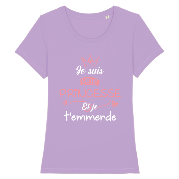 t-shirt princesse et je t’emmerde