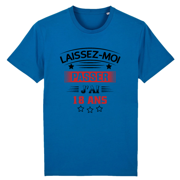 tee-shirt 18 ans  laissez moi passer