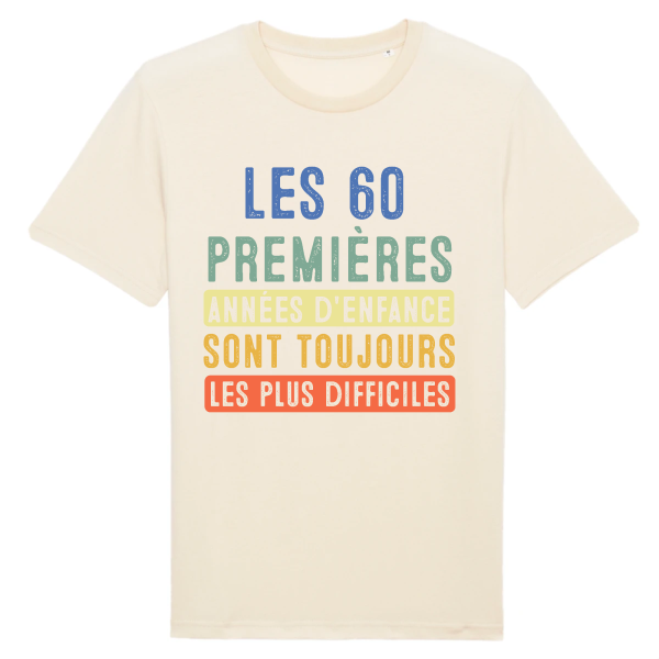 tee-shirt 60 ans humour