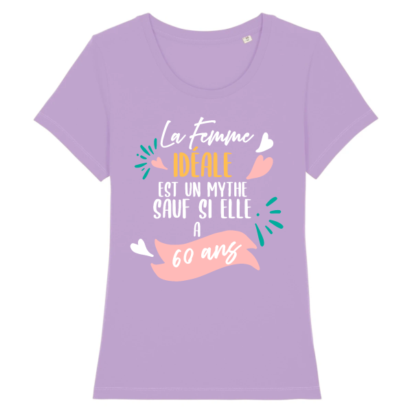 tee-shirt 60 ans humour femme ideale