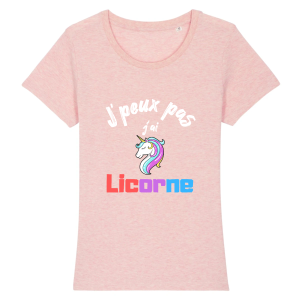 tee-shirt je peux pas j’ai licorne