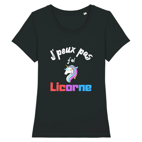 tee-shirt je peux pas j’ai licorne