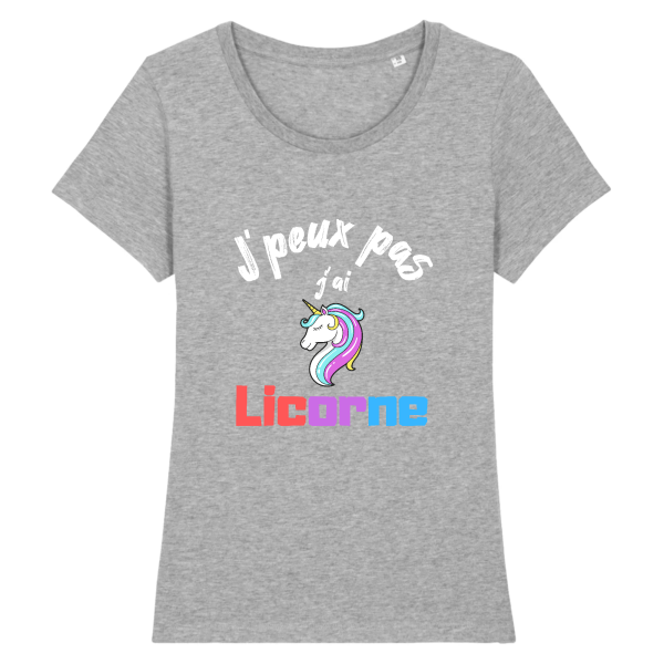 tee-shirt je peux pas j’ai licorne