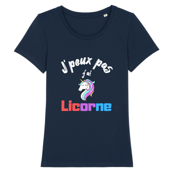 tee-shirt je peux pas j’ai licorne