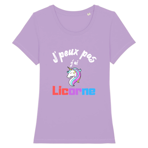 tee-shirt je peux pas j’ai licorne