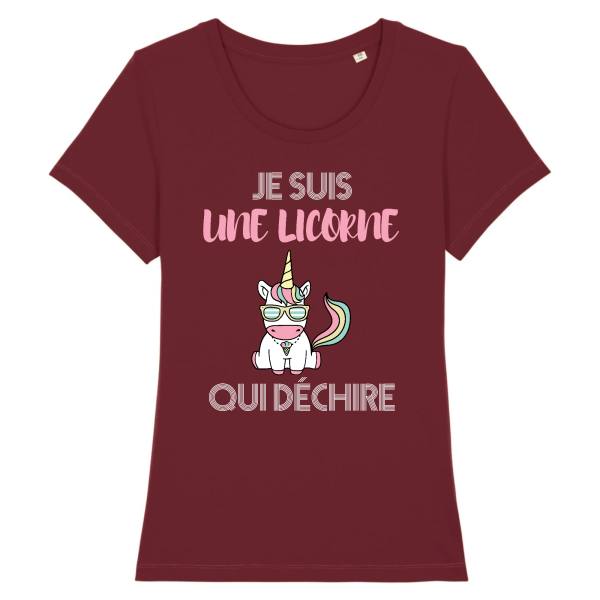 tee-shirt licorne qui dechire