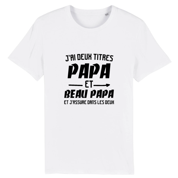 tee-shirt papa et beau papa idee cadeau beau-pere