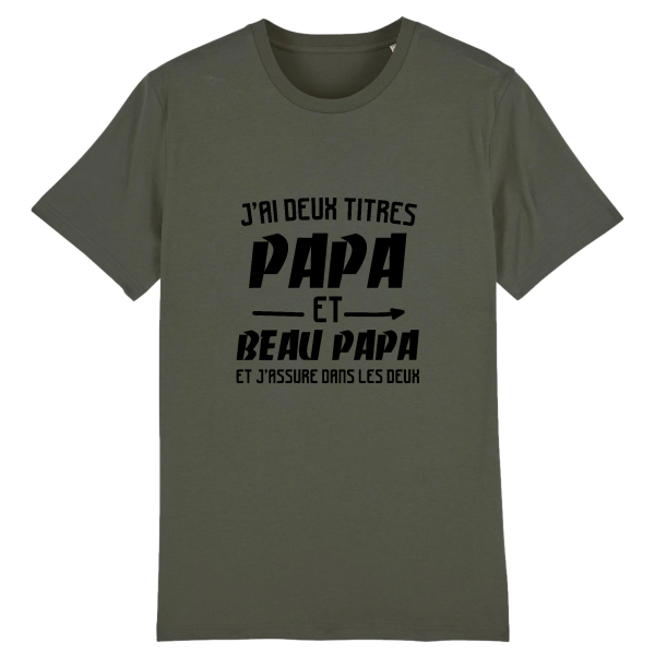 tee-shirt papa et beau papa idee cadeau beau-pere