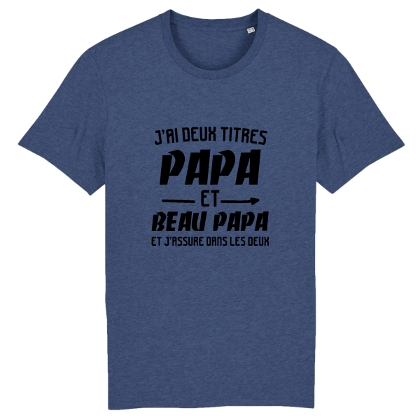 tee-shirt papa et beau papa idee cadeau beau-pere