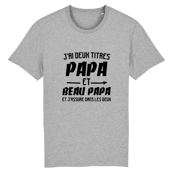 tee-shirt papa et beau papa idee cadeau beau-pere