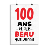 Affiche 100 ans et plus beau
