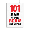 Affiche 101 ans et plus beau