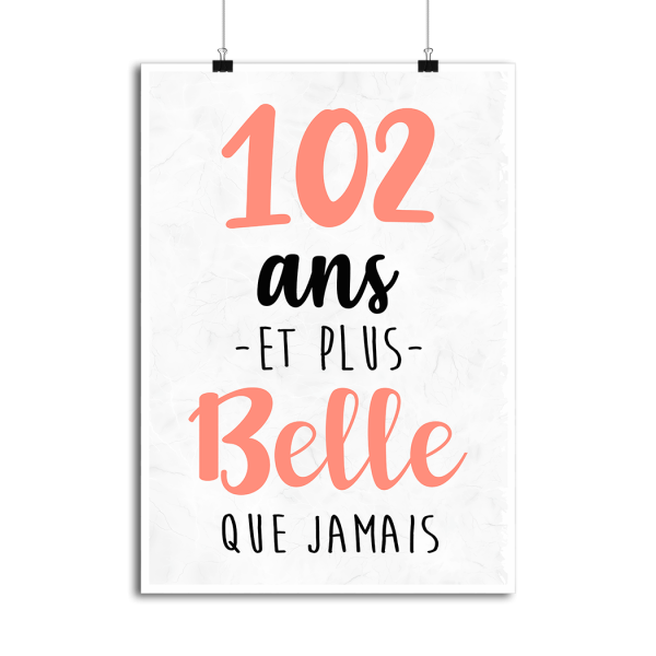 Affiche 102 ans et plus belle que jamais