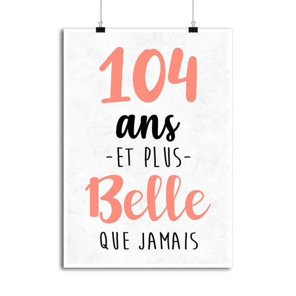 Affiche 104 ans et plus belle que jamais