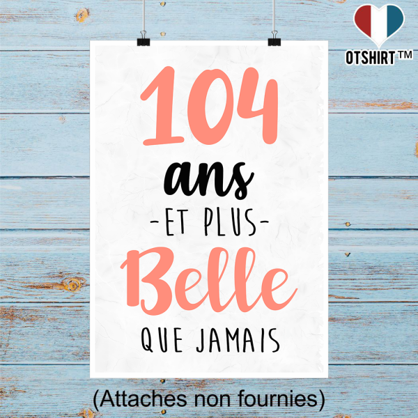 Affiche 104 ans et plus belle que jamais