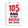 Affiche 105 ans et plus beau