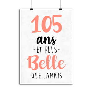 Affiche 105 ans et plus belle que jamais Affiche 105 ans et plus belle que jamais