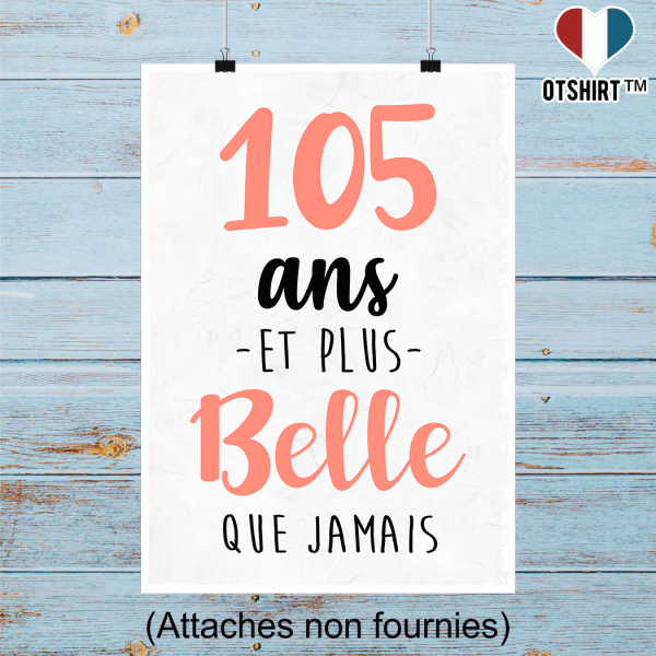 Affiche 105 ans et plus belle que jamais