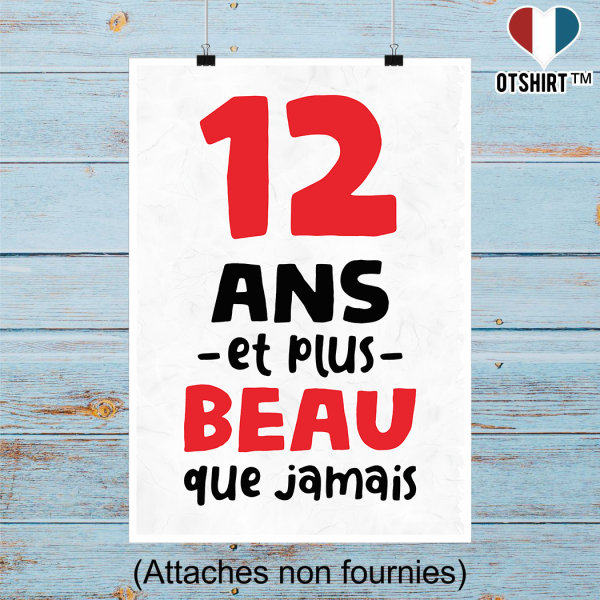 Affiche 12 ans et plus beau