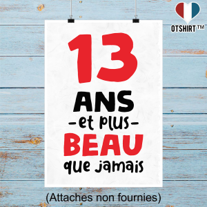 Affiche 13 ans et plus beau Affiche 13 ans et plus beau