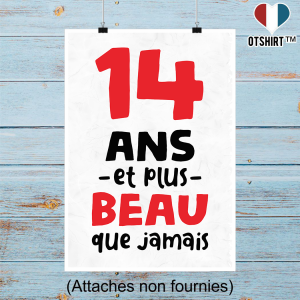 Affiche 14 ans et plus beau Affiche 14 ans et plus beau