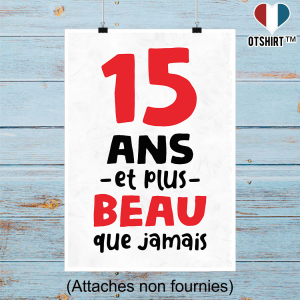 Affiche 15 ans et plus beau Affiche 15 ans et plus beau
