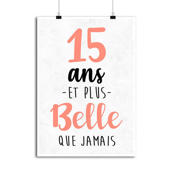 Affiche 15 ans et plus belle que jamais