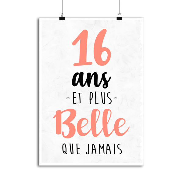 Affiche 16 ans et plus belle que jamais